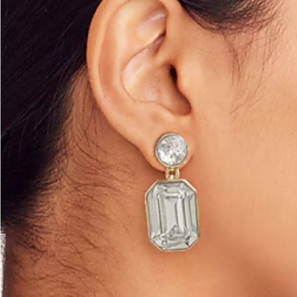 NWT J Crew Crystal drop statement earrings